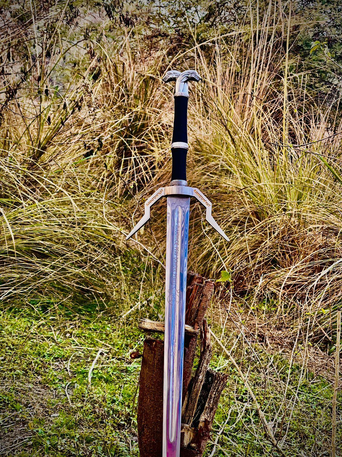 Handmade Stainless Steel Witcher Sword – Geralt of Rivia's Legendary Sword - Damascus Kings