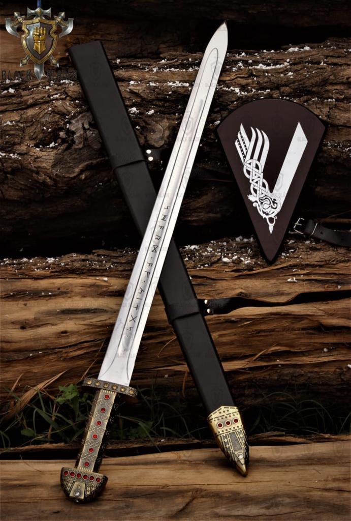 Handcrafted Viking Sword Of Kings, Ragnar Lothbrok Sword - Damascus Kings