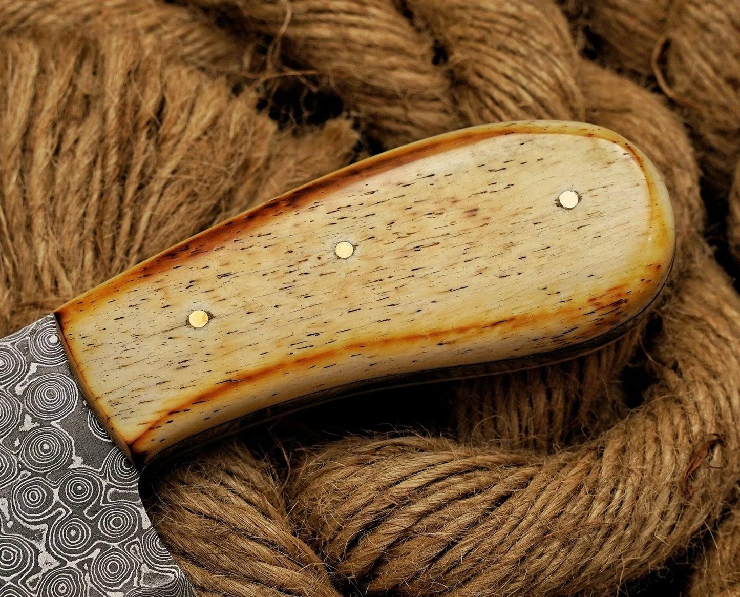 7” Handmade Damascus Steel Skinner Knife - Damascus Kings