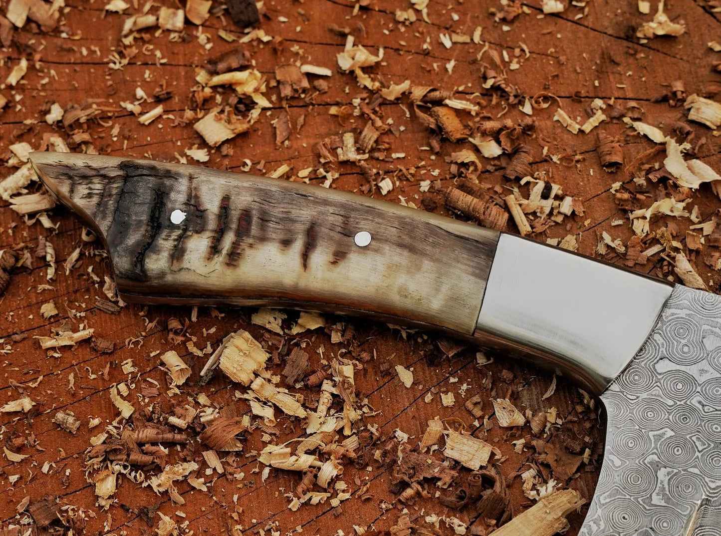 11.5" Chef cleaver knife Custom handmade Damascus Steel chopper - Damascus Kings