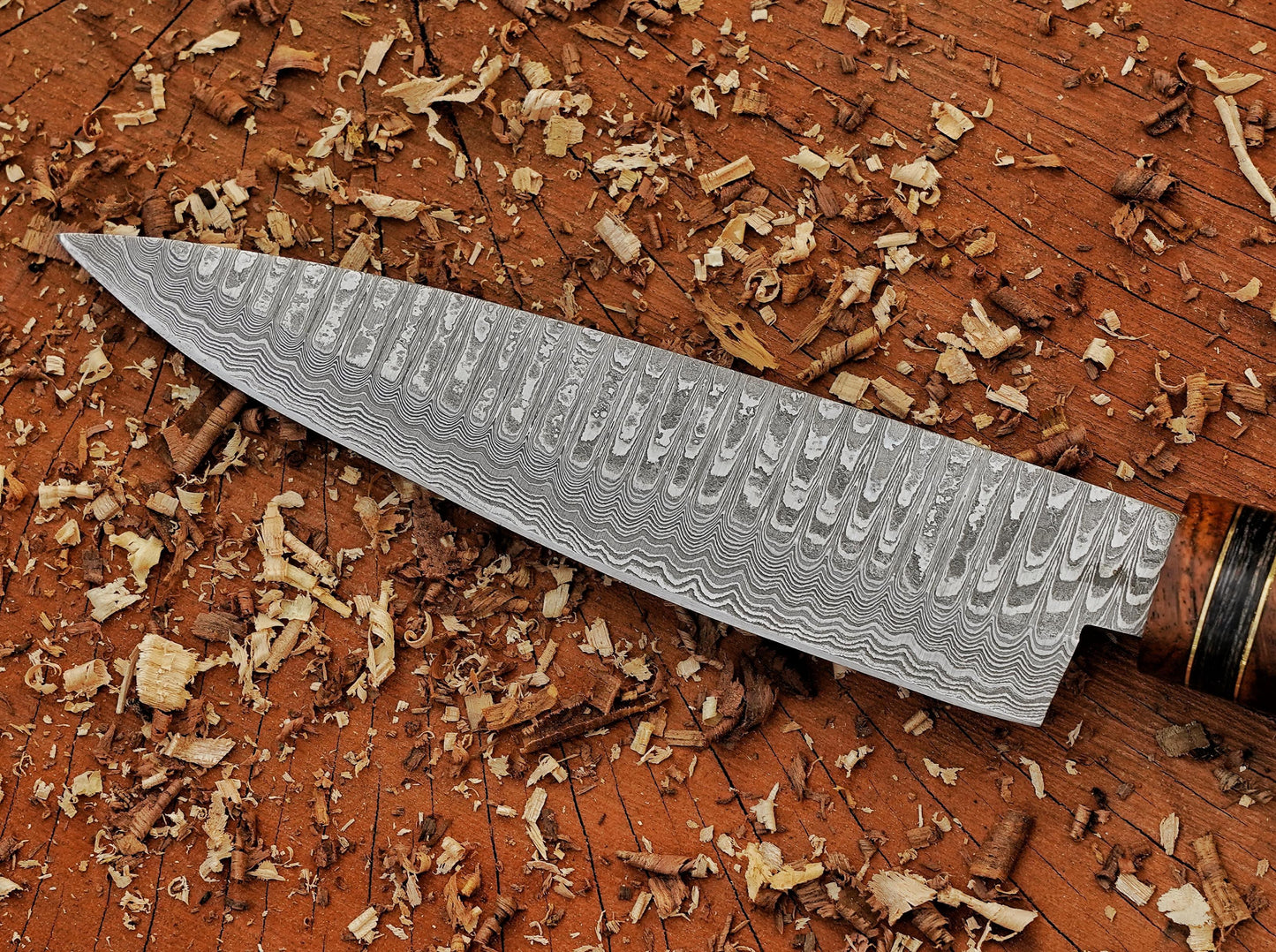 Personalized Santoku Chef Knife, Handmade Damascus Steel Chef Knife - Damascus Kings