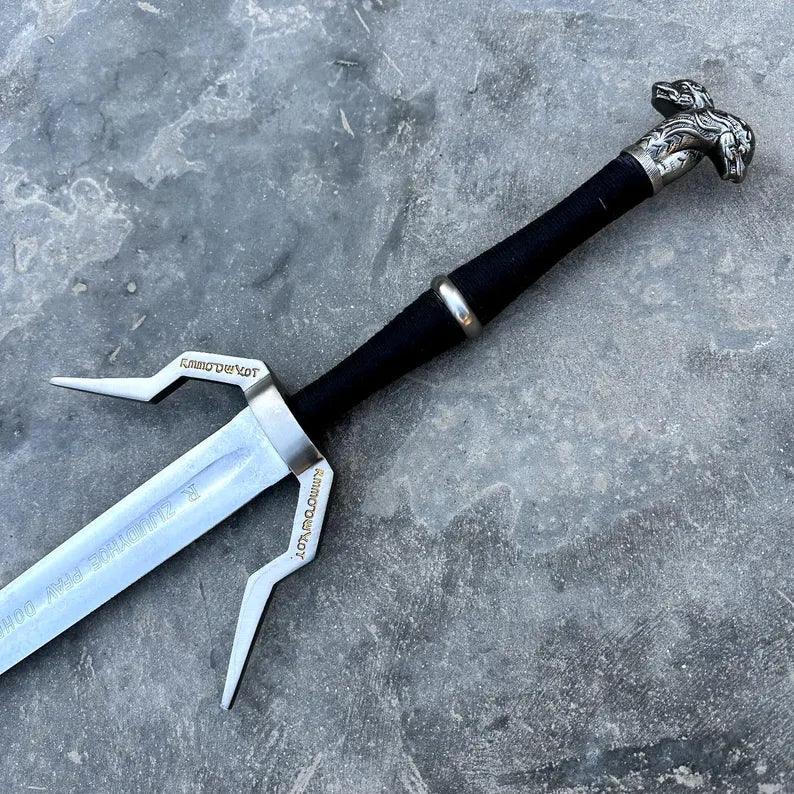 Handmade Stainless Steel Witcher Sword – Geralt of Rivia's Legendary Sword - Damascus Kings