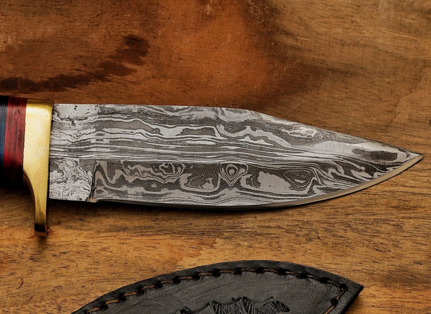 9.5” Handmade Damascus Steel Skinner Knife