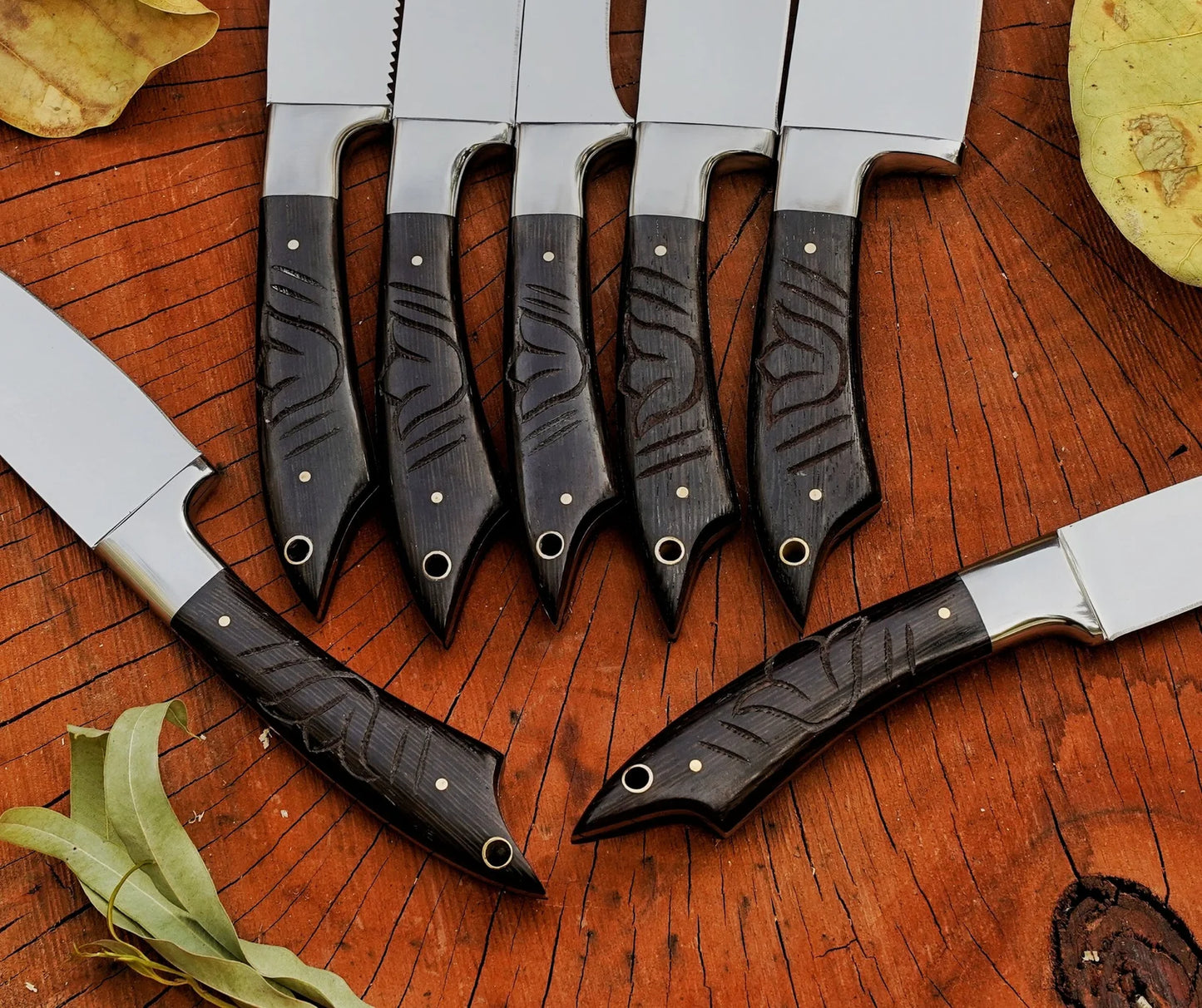 7 Piece Handmade J2 Steel Knives Chef Set