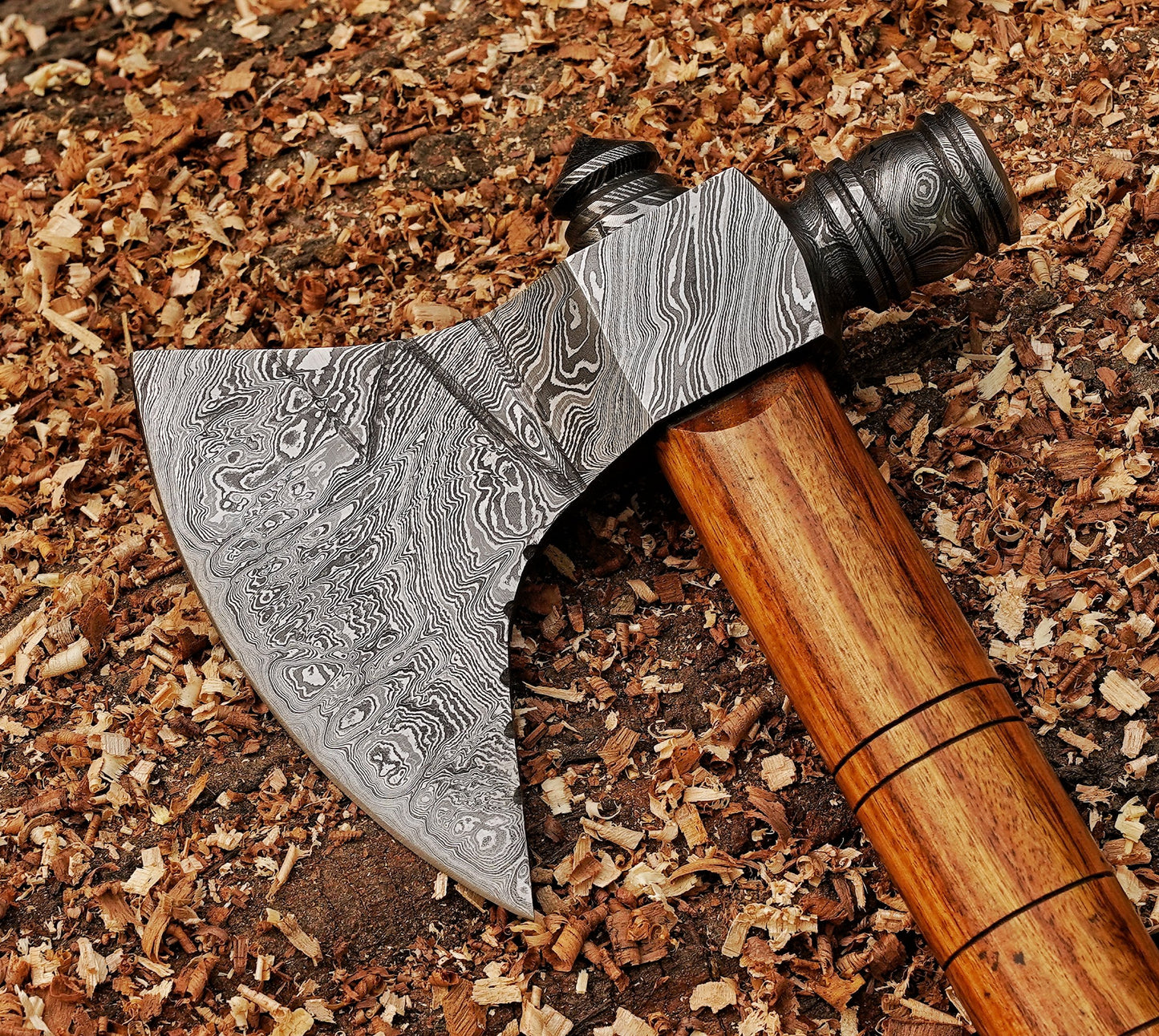 Tomahawk Axe, Damascus Steel Beautiful bushcraft Axe