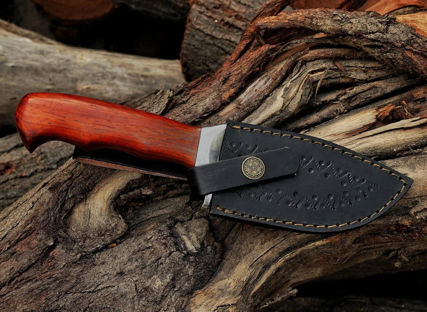 Unique Handcrafted J2 steel Knife with ASH Wood Handle