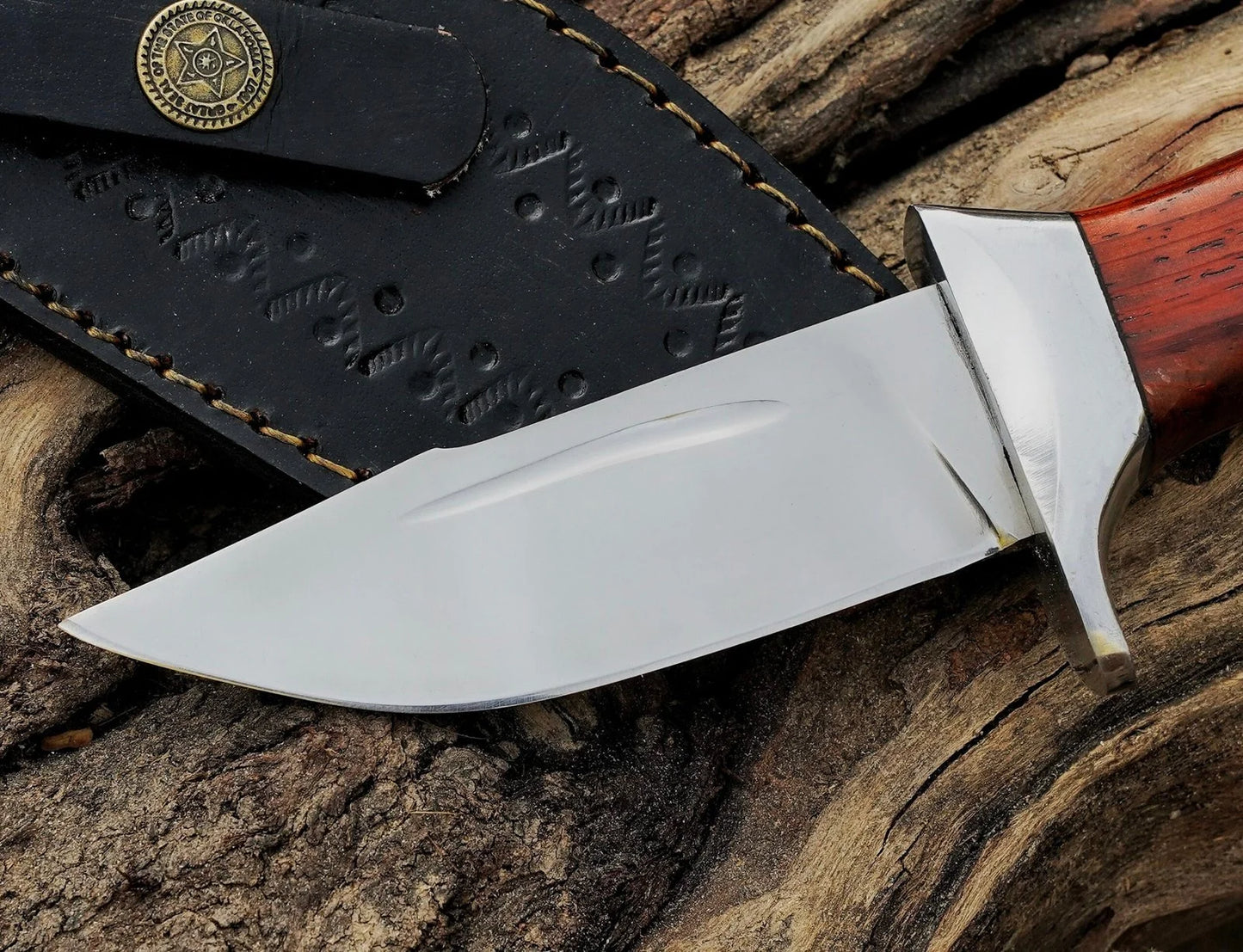 Unique Handcrafted J2 steel Knife with ASH Wood Handle