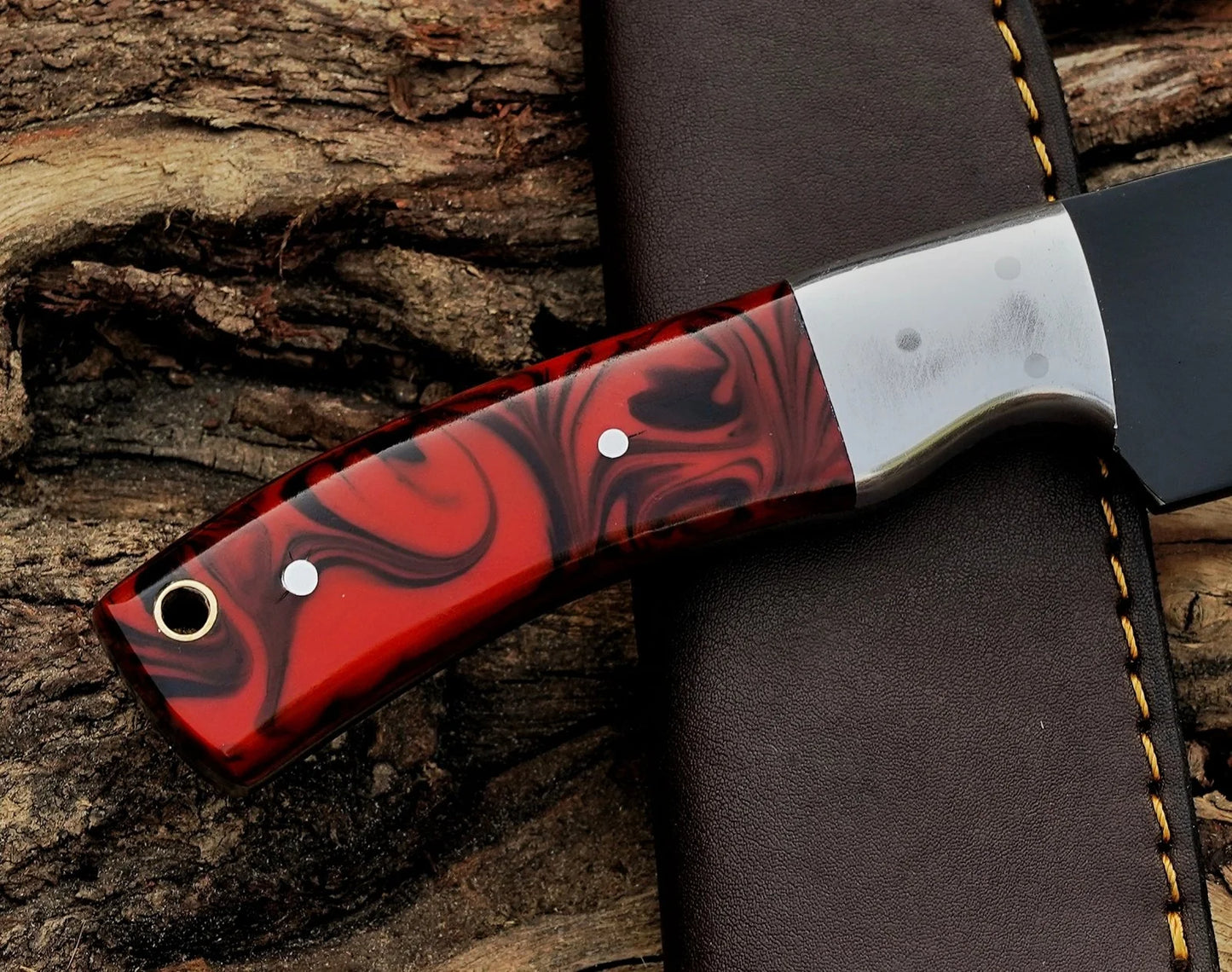 Unique Handcrafted 12 Chrome steel Knife with Resin Handle