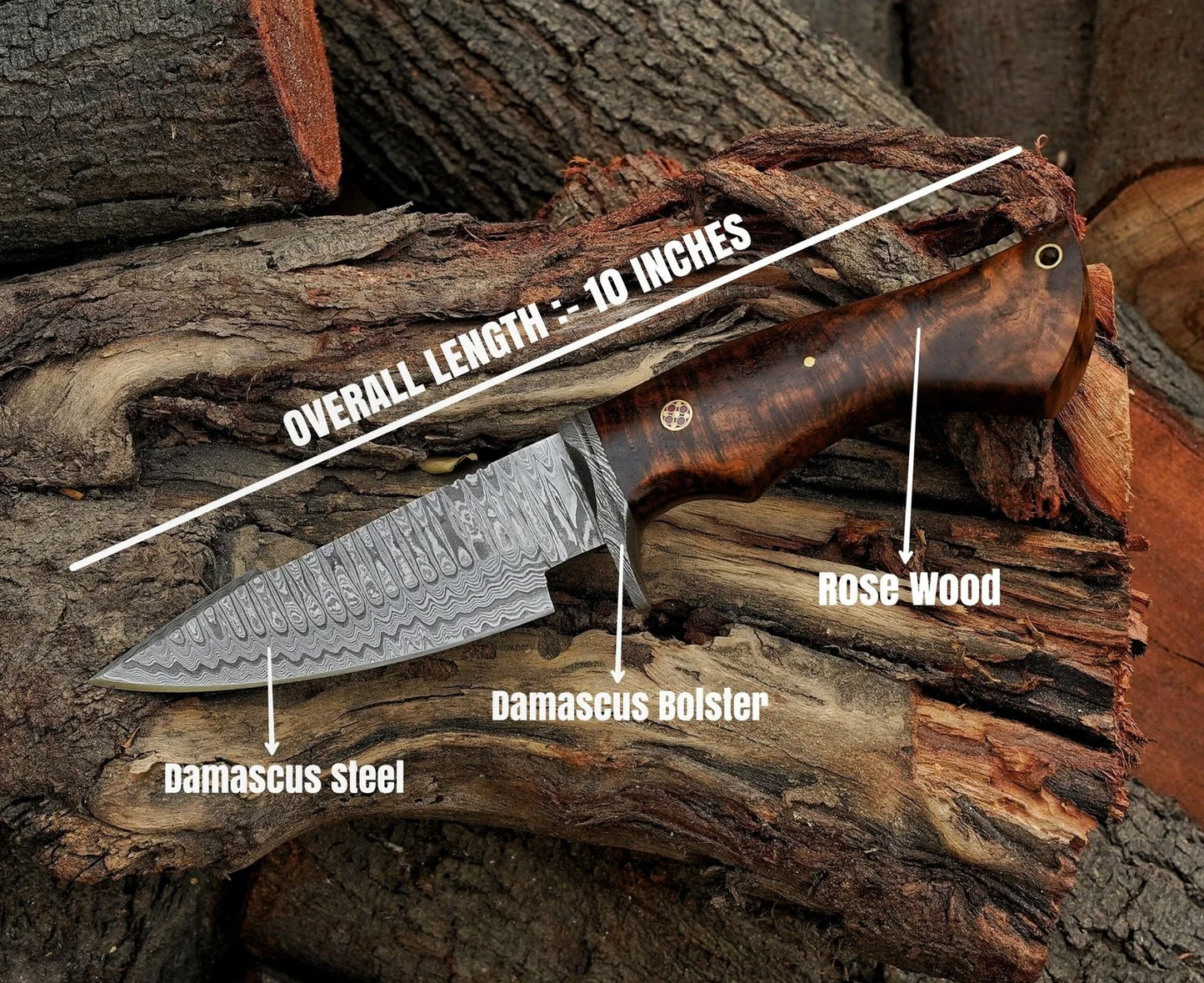 Unique Handcrafted Damascus steel Knife